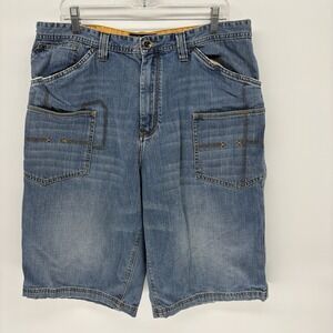 Vintage Sean John Light Wash Jorts Y2K Baggy Skater Streetwear Carpenter Men 35‎